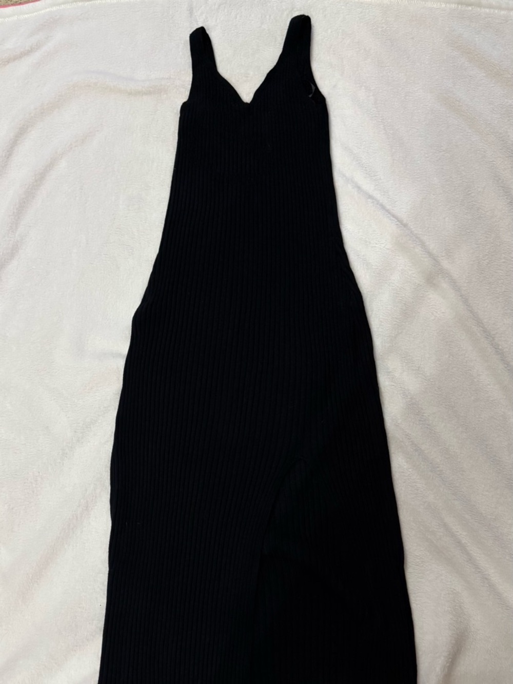 Abercrombie Bodycon Minimalist Black Rib Knit Midi Dress XSP Petite 👗🖤 - Picture 6 of 6